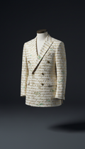 Ivory Wool Script Blazer — Royal Lineage Edition