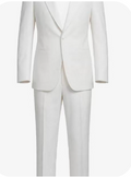 White Groom & Groomsman Tuxedo Suit - Single Button Notch Lapel - Tribe of Judah Royal Wedding Suite