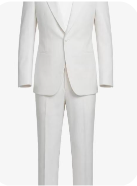 White Groom & Groomsman Tuxedo Suit - Single Button Notch Lapel - Tribe of Judah Royal Wedding Suite