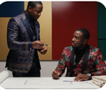 The Boardroom Series Executive Blazer - Two men in Afrigale executive tailoring